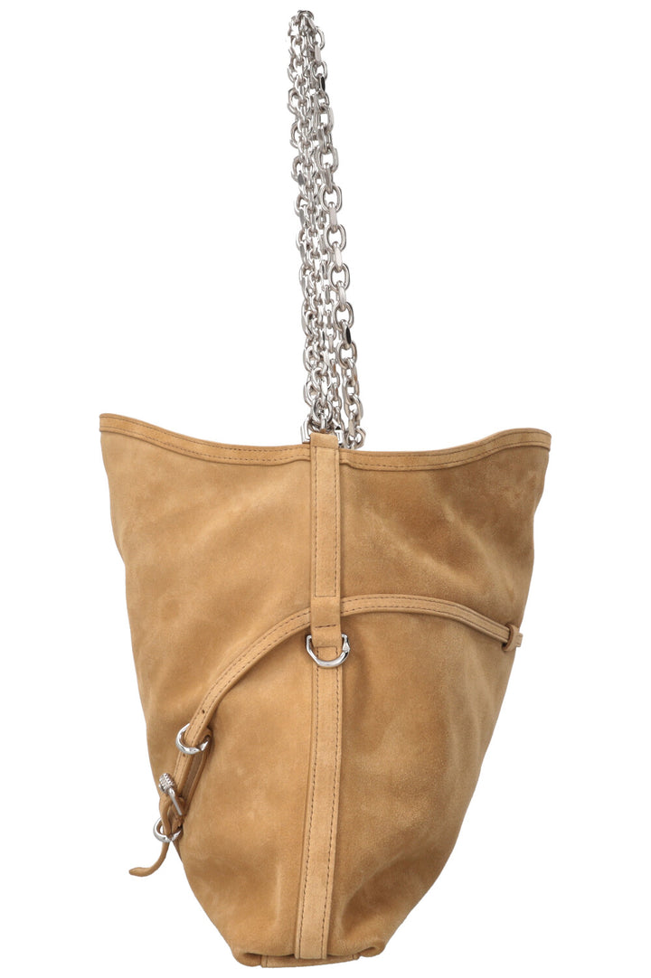 GIVENCHY Sac Voyou à chaîne moyen en daim beige