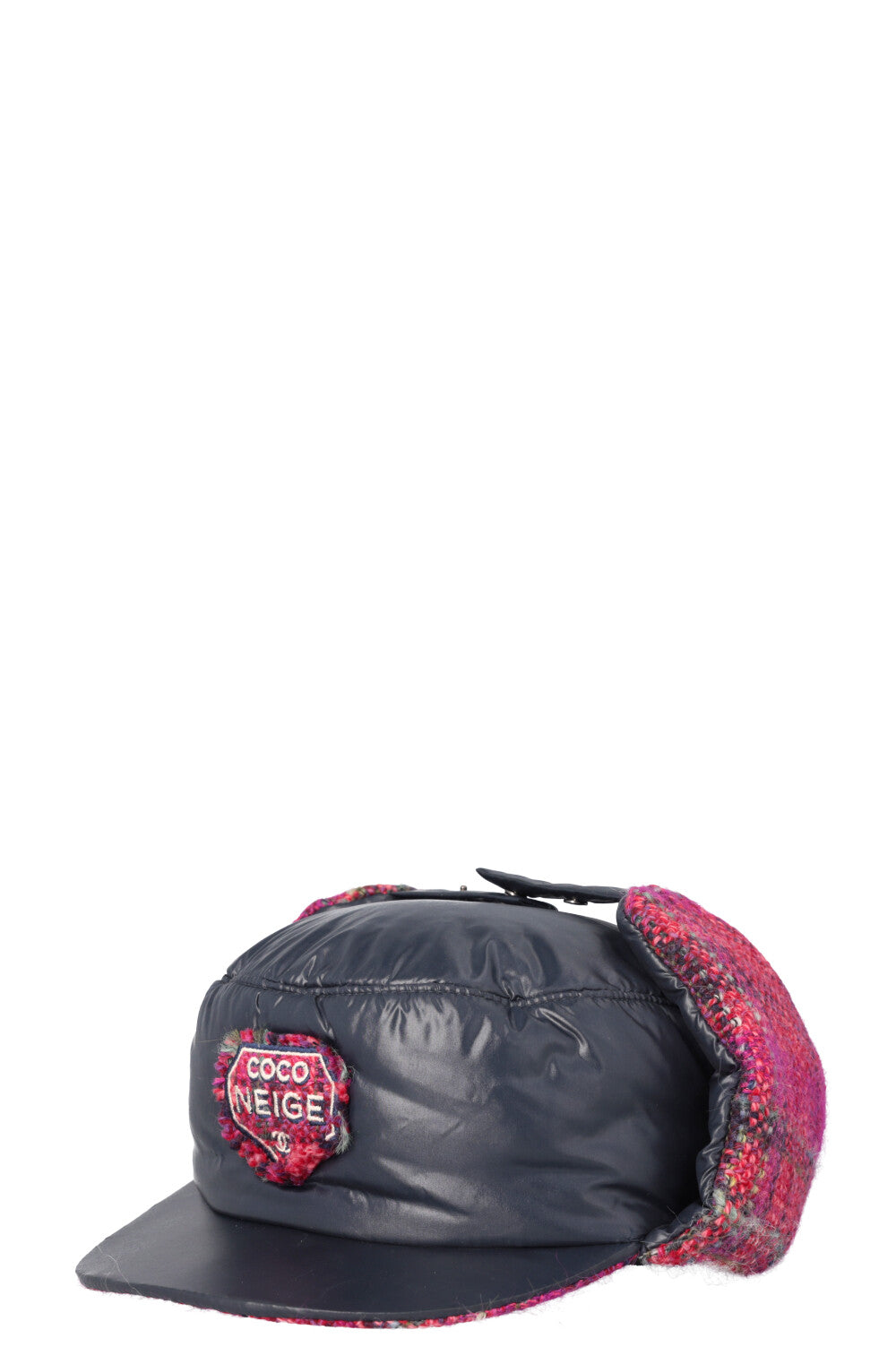 CHANEL Coco Neige Hat Nylon &amp; Tweed Blue