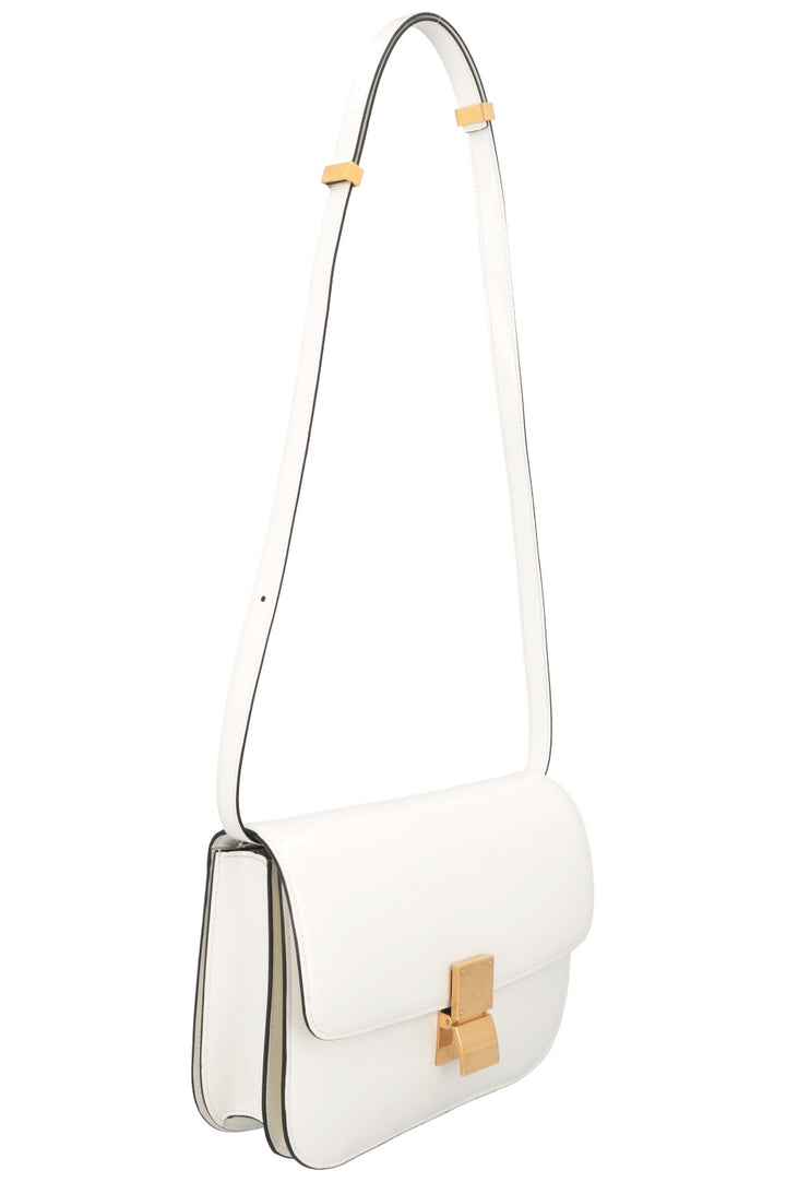CÉLINE Classic Box Crossbody Bag Patent Ivory