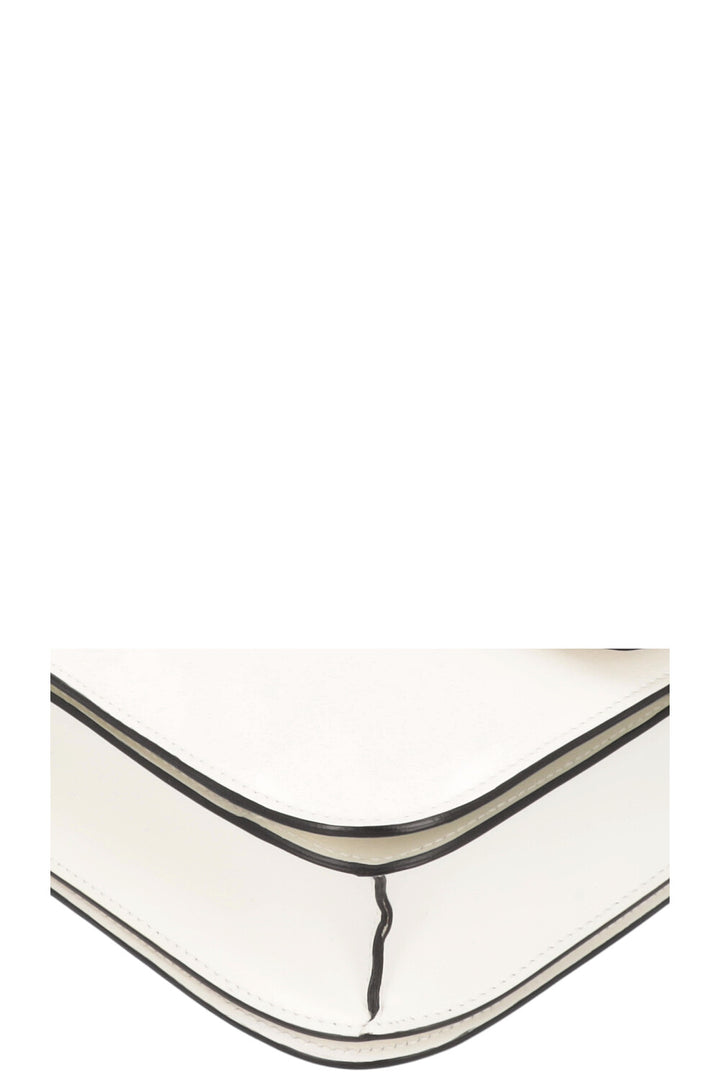 CÉLINE Classic Box Crossbody Bag Patent Ivory