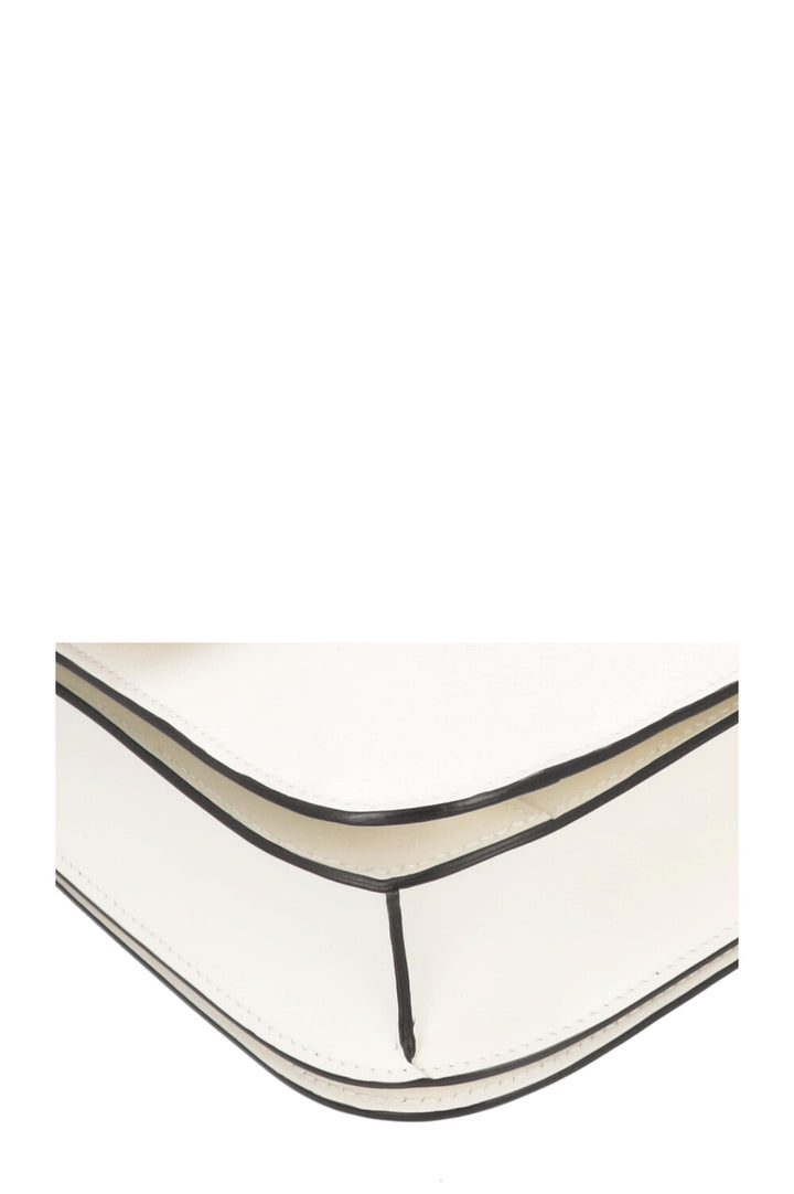 CÉLINE Classic Box Crossbody Bag Patent Ivory