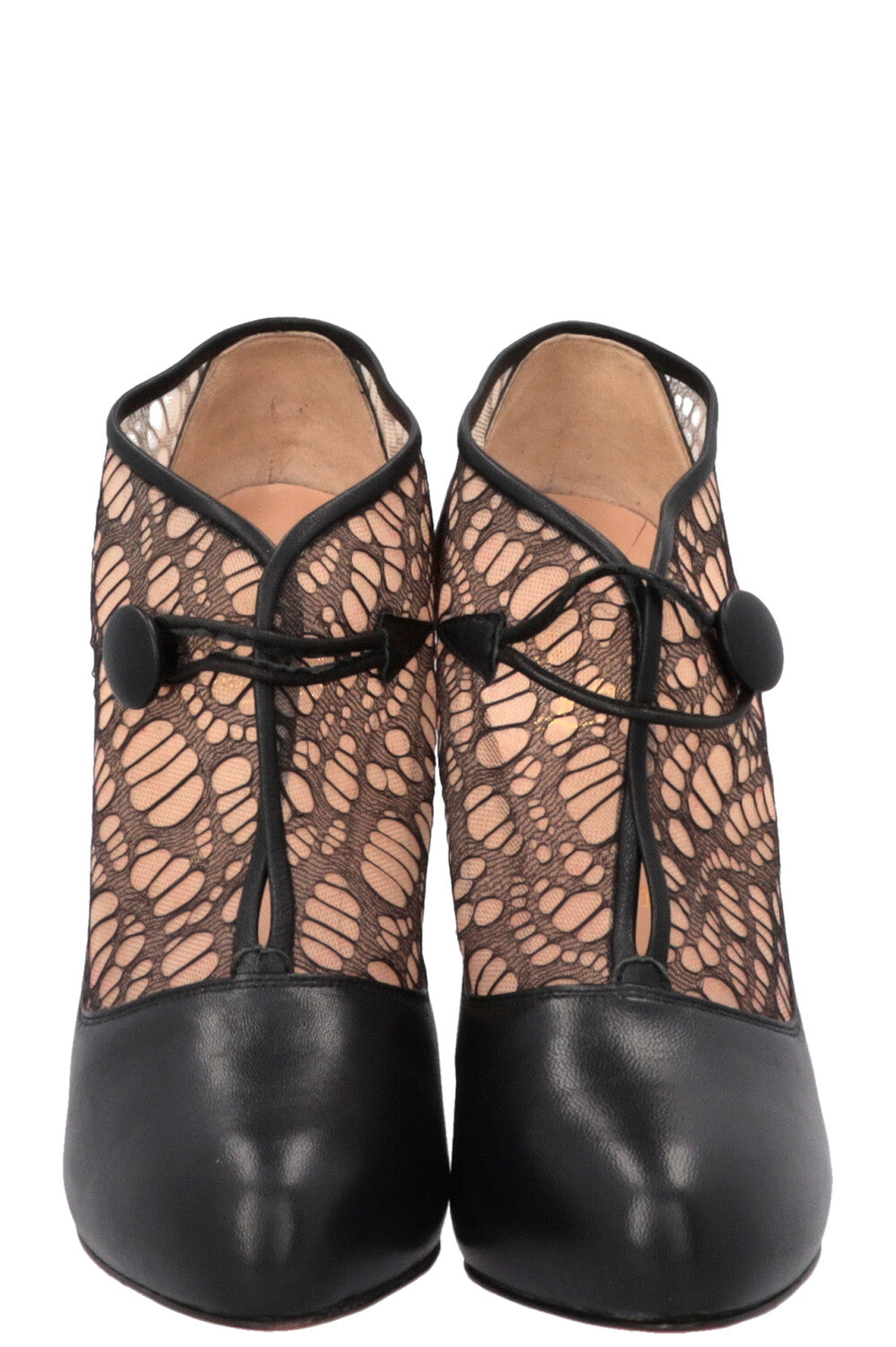 CHRISTIAN LOUBOUTIN Heels Black Lace Leather