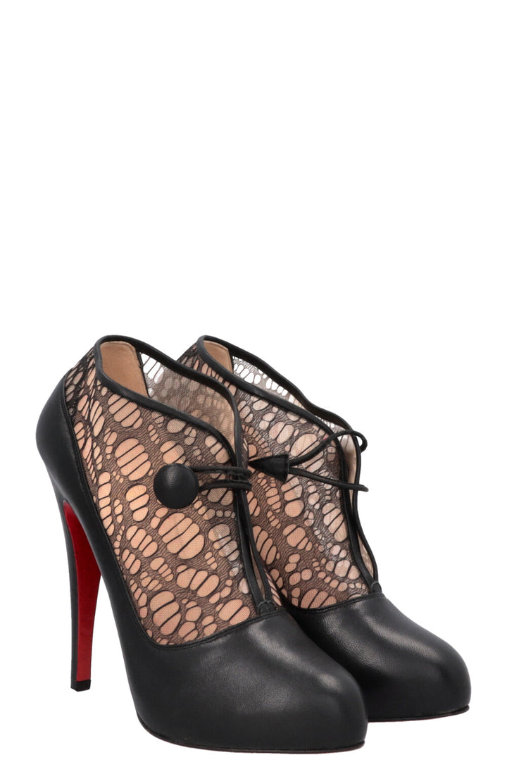 CHRISTIAN LOUBOUTIN Heels Black Lace Leather