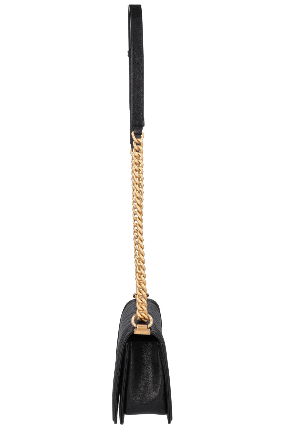 CHANEL Medium Boy Bag Grained Calfskin Black
