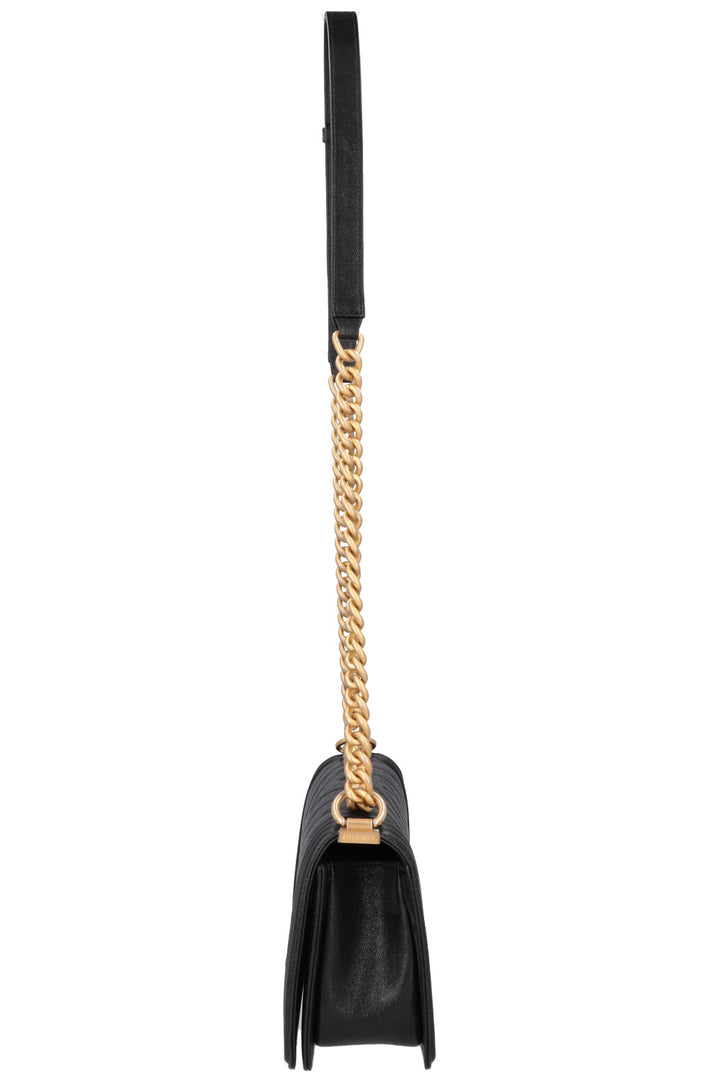 CHANEL Medium Boy Bag Grained Calfskin Black