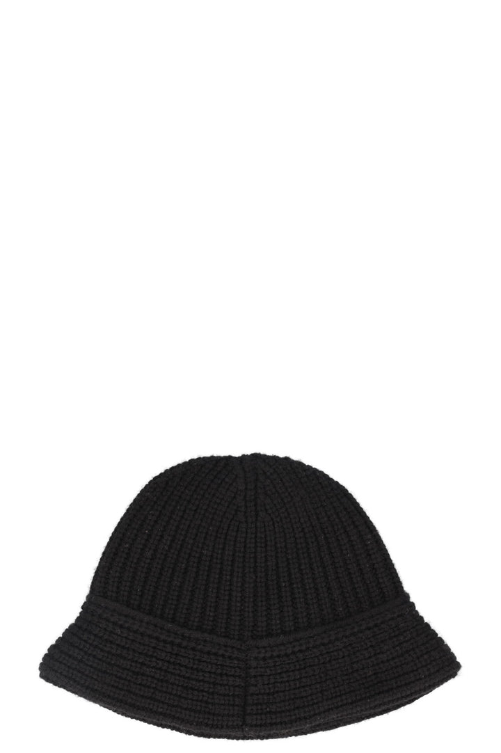 CELINE Triomphe Knit Bucket Hat Black Cashmere