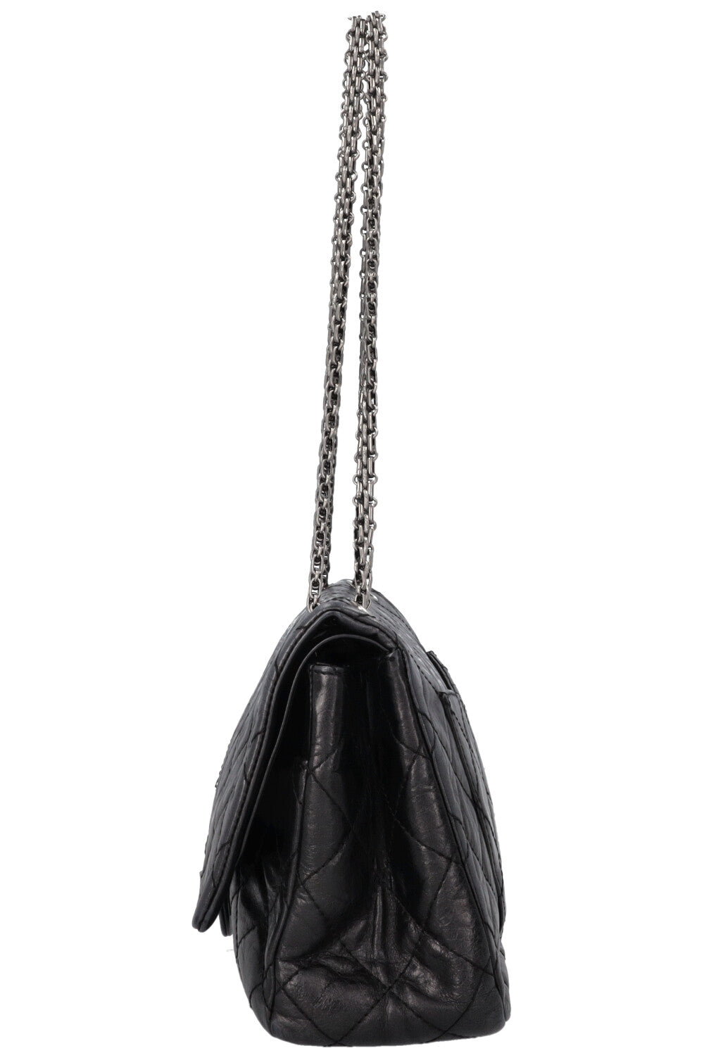 CHANEL 2.55 Large Metallic Black