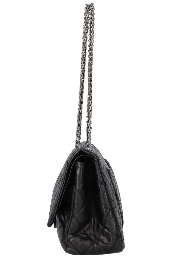CHANEL 2.55 Large Metallic Black