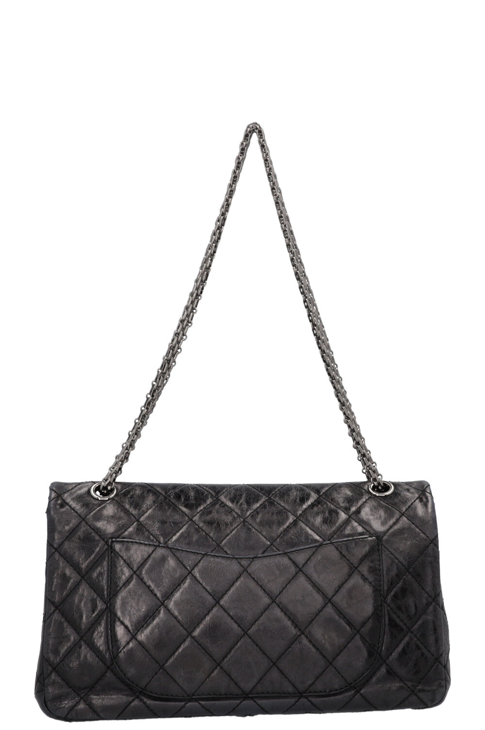 CHANEL 2.55 Large Metallic Black