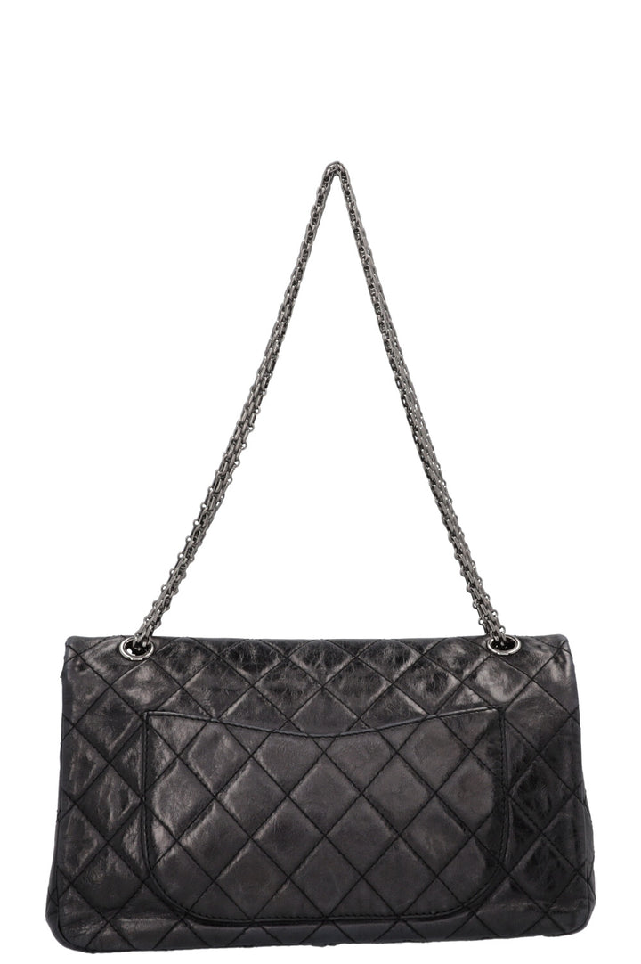 CHANEL 2.55 Large Metallic Black