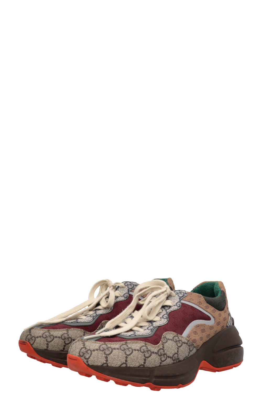 Baskets GUCCI Rhyton GG marron brique