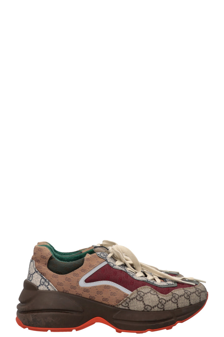 Baskets GUCCI Rhyton GG marron brique