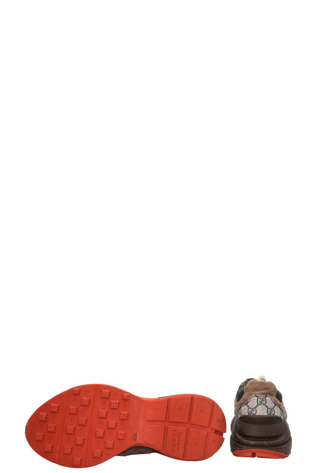 Baskets GUCCI Rhyton GG marron brique