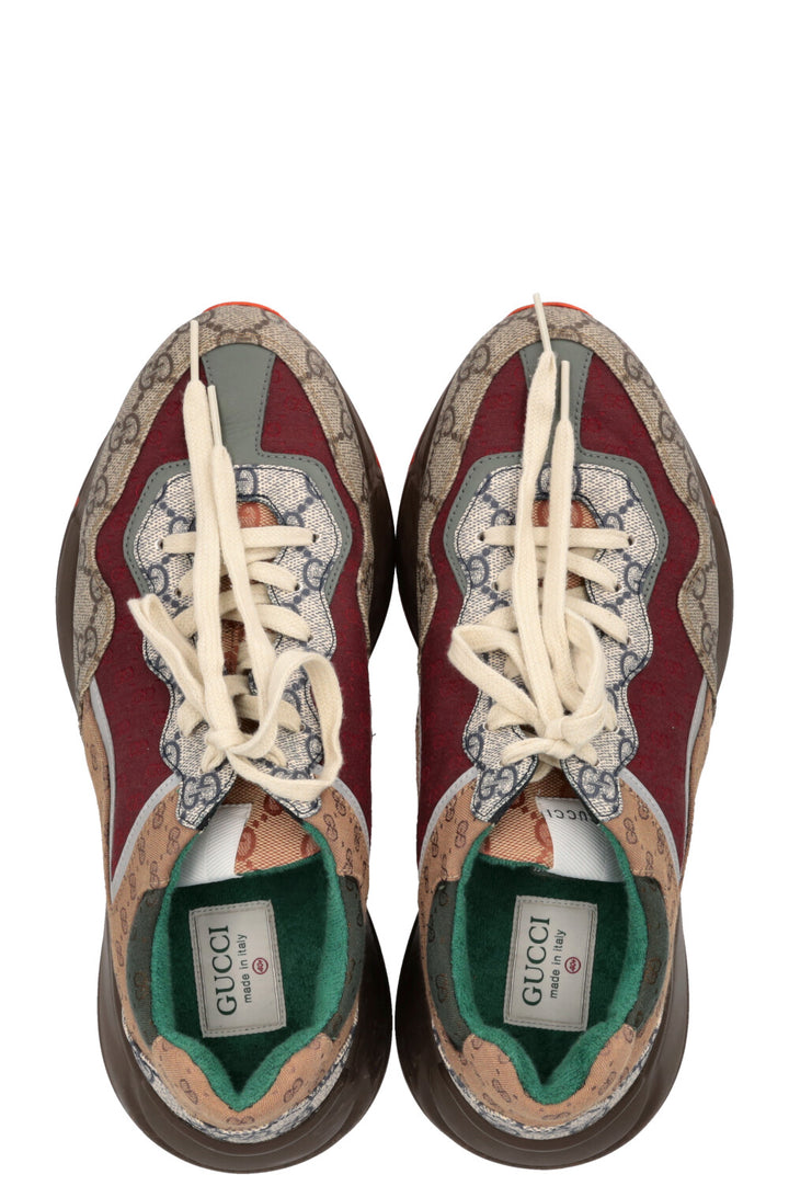 Baskets GUCCI Rhyton GG marron brique