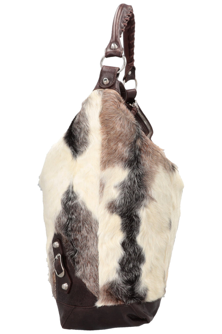 BALENCIAGA City Fur Hobo Bag