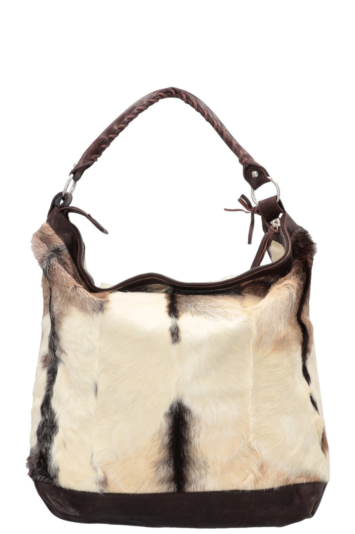 BALENCIAGA City Fur Hobo Bag