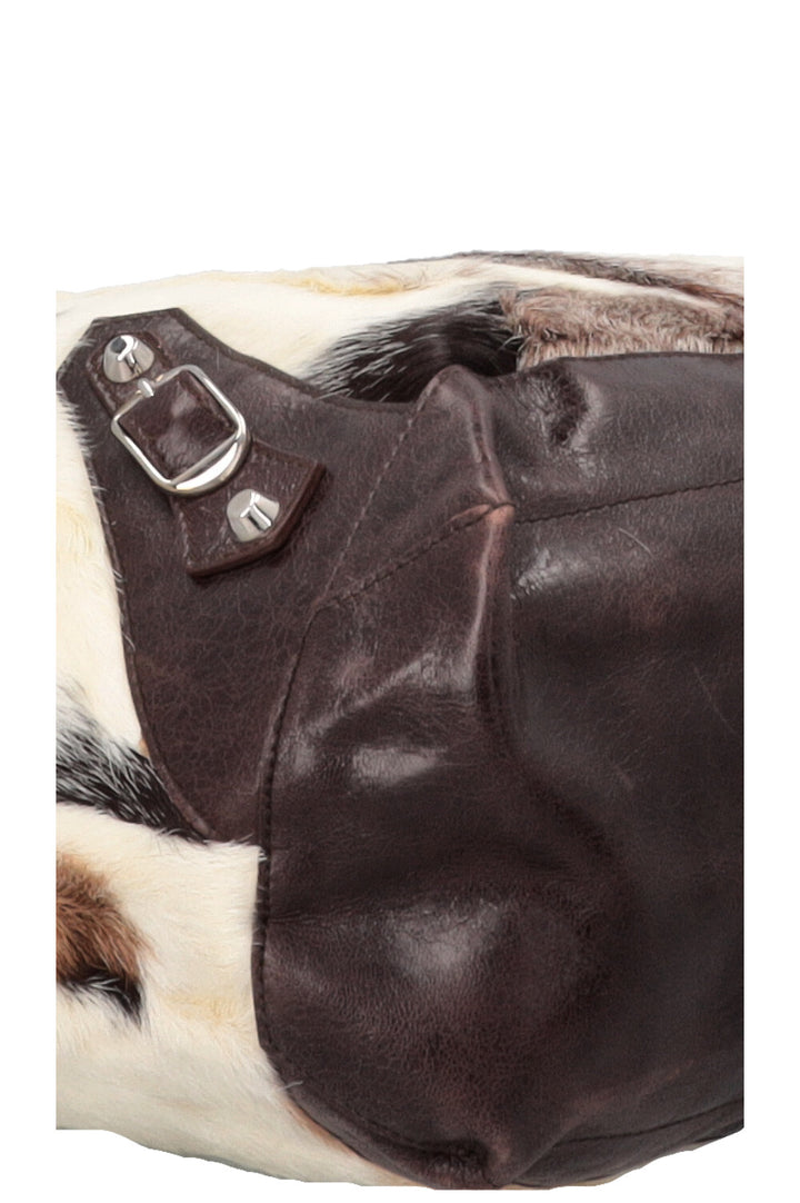 BALENCIAGA City Fur Hobo Bag