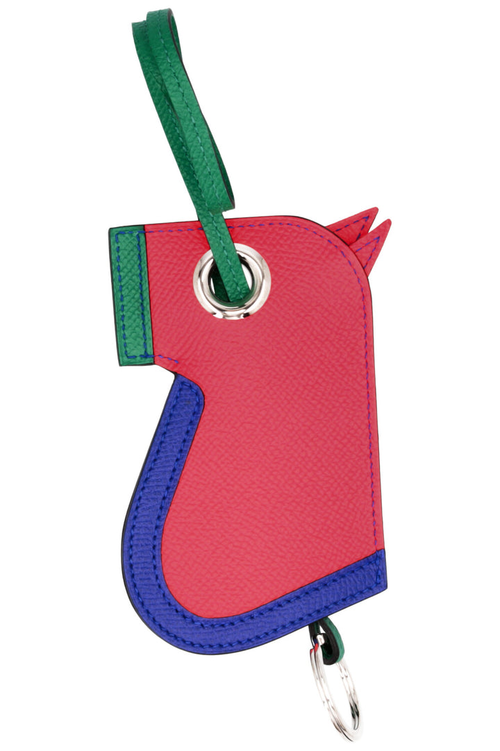 Porte-clés HERMÈS Camaïeu Cheval Epsom Fuchsia