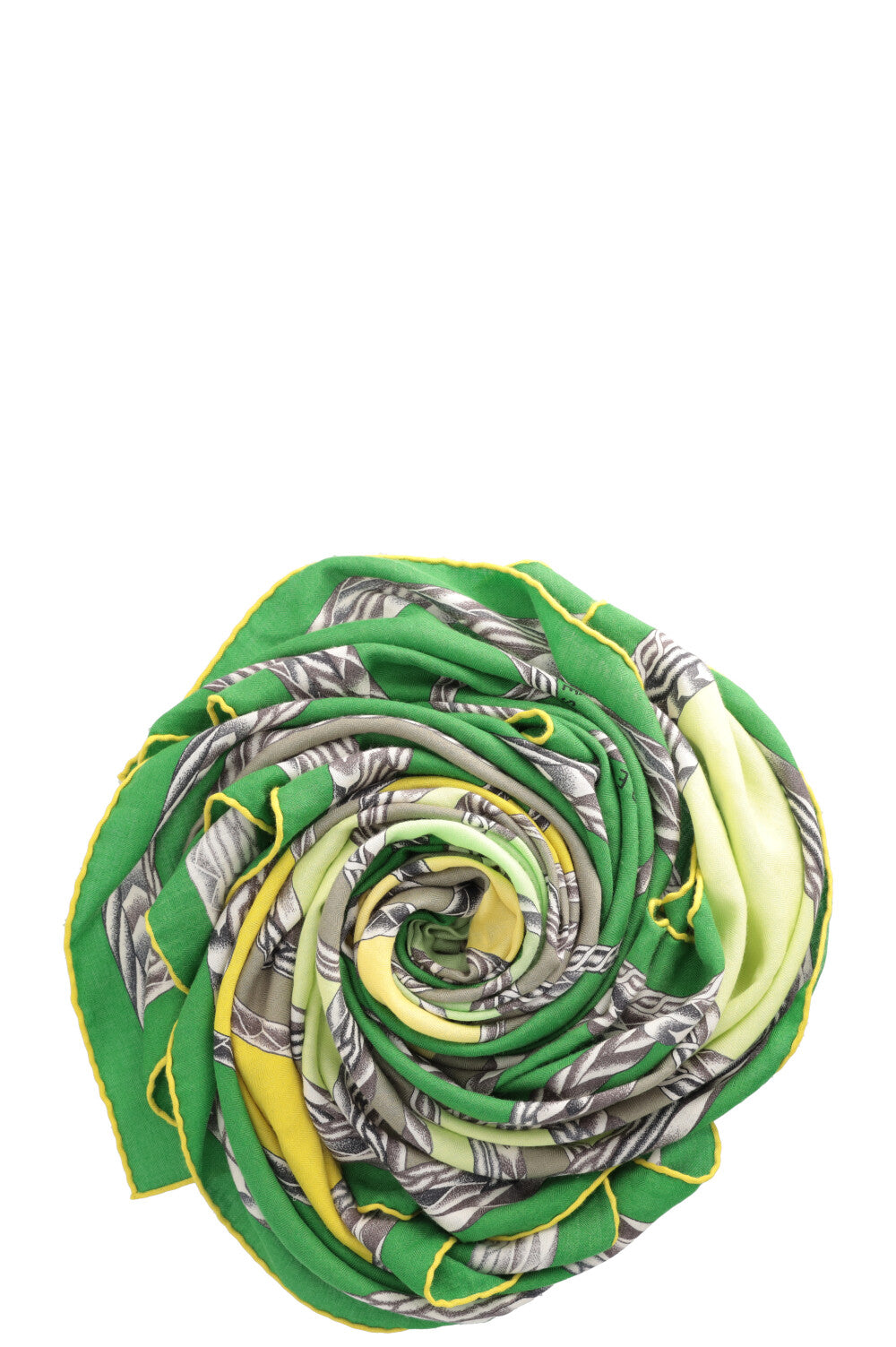 HERMÈS Robe Du Soir 140 Scarf Cashmere Green