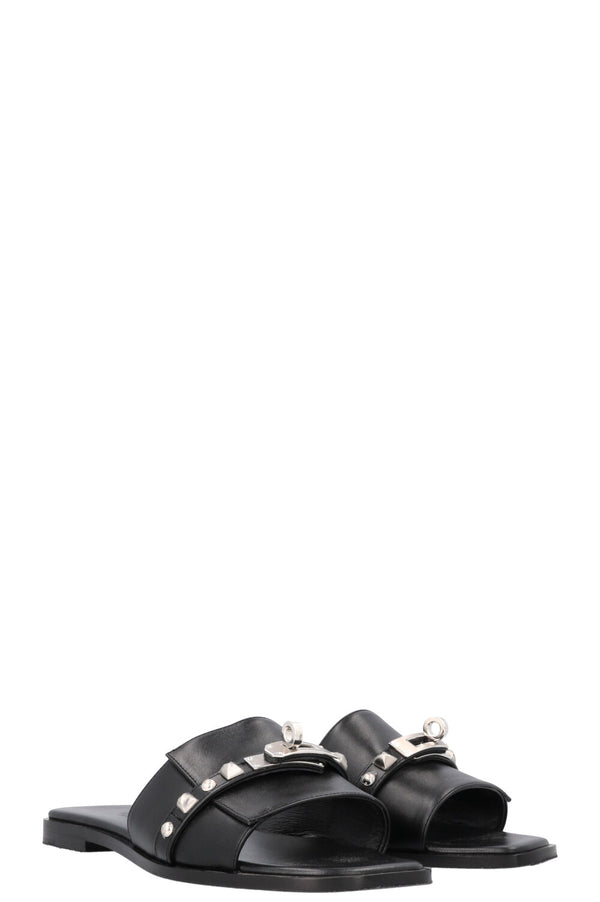 HERMÈS Giulia Sandals Studs Black