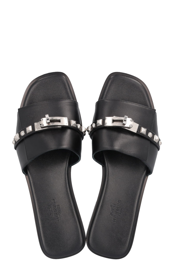 Sandales HERMÈS Giulia Studs Noir