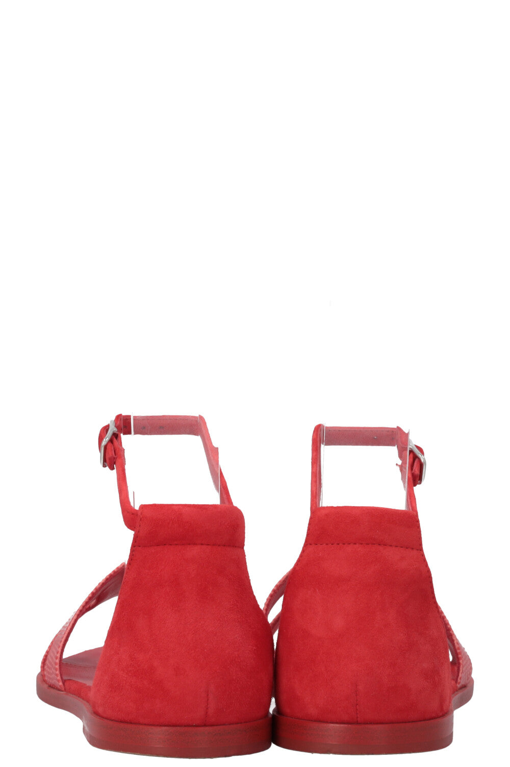 HERMÈS Santorini Sandals Lizard Red