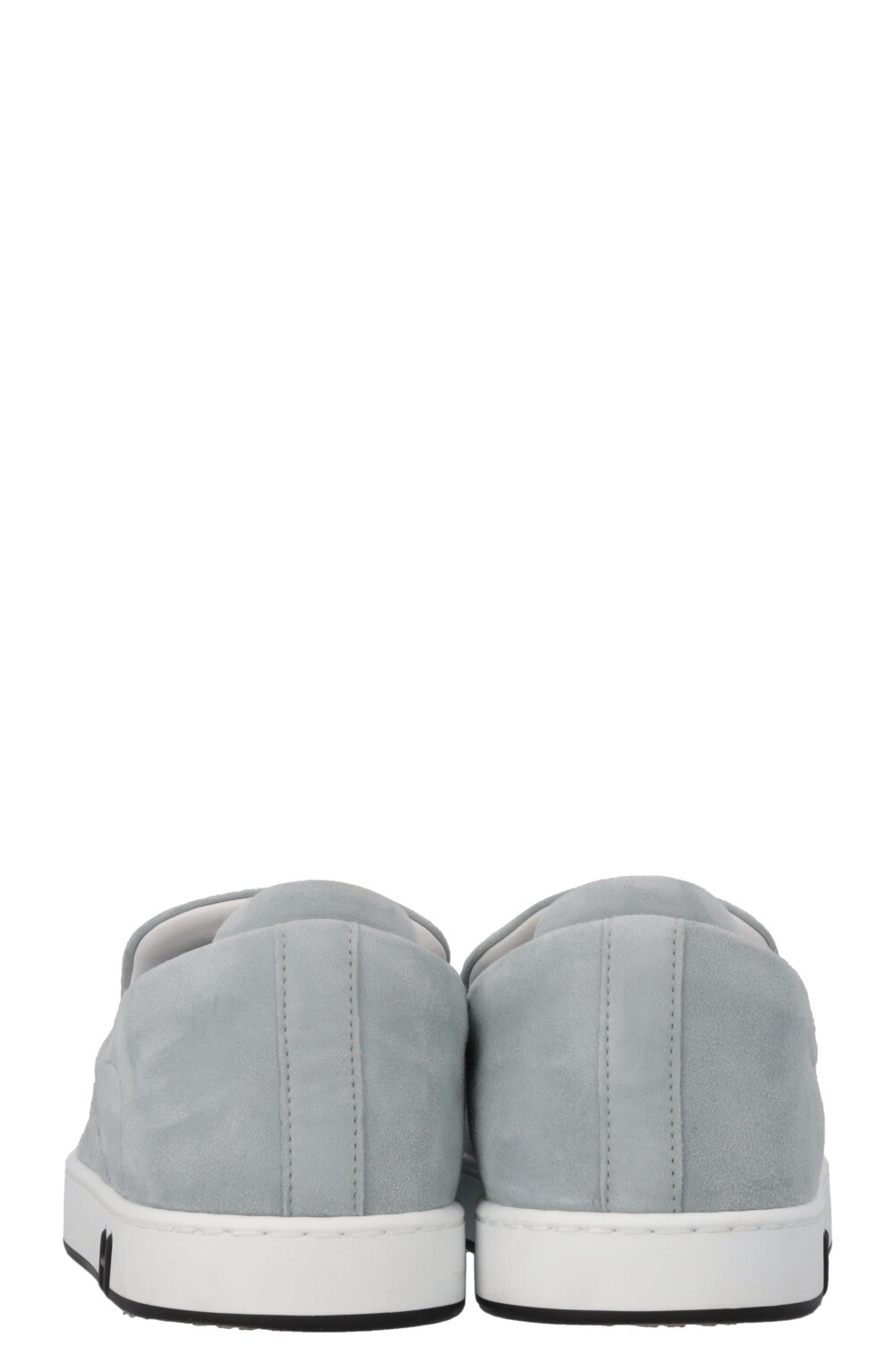 Baskets HERMÈS Lucky Slip On en daim bleu
