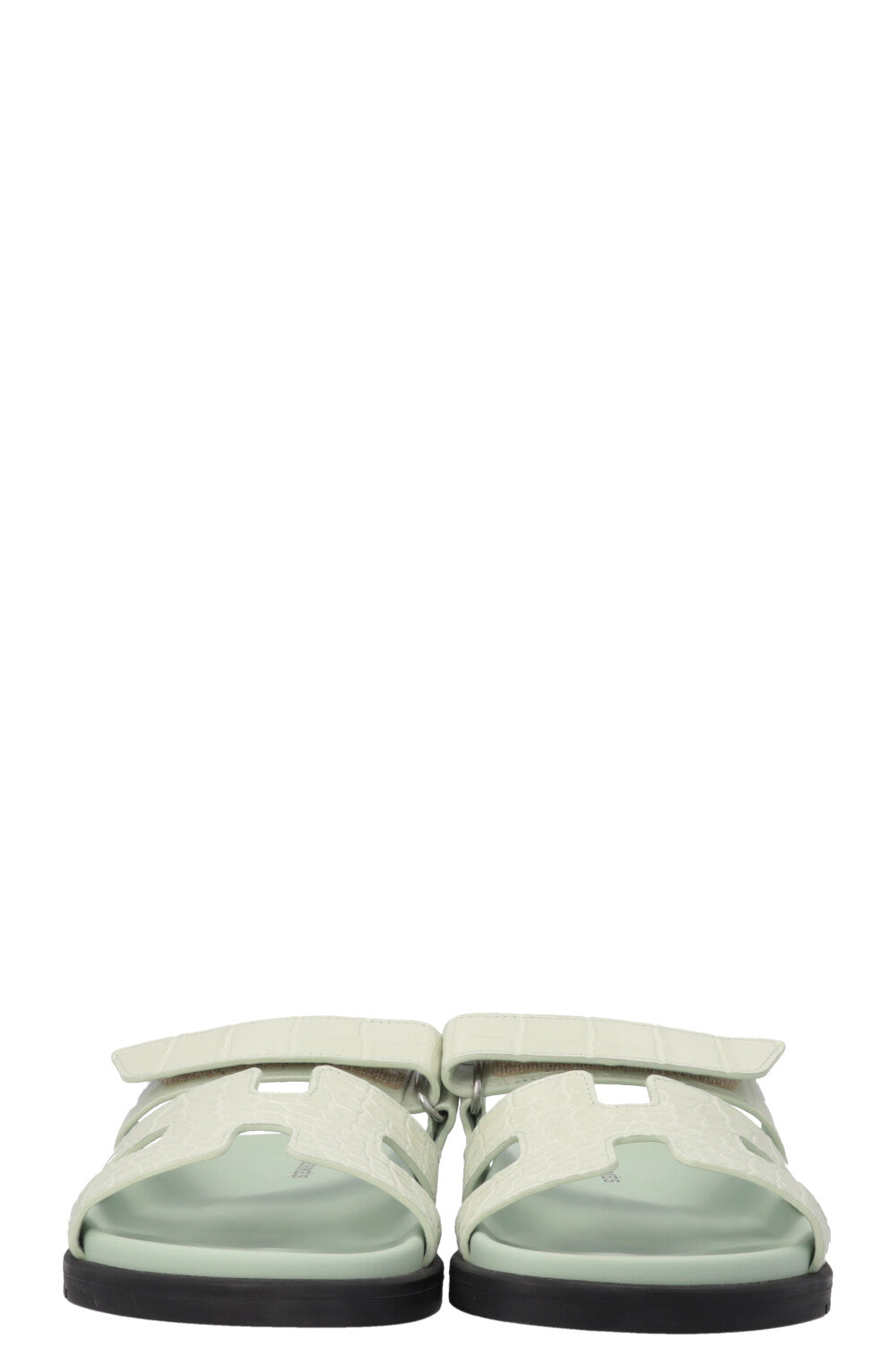 HERMÈS Chypre Flats Alligator Mississippiensis Mint
