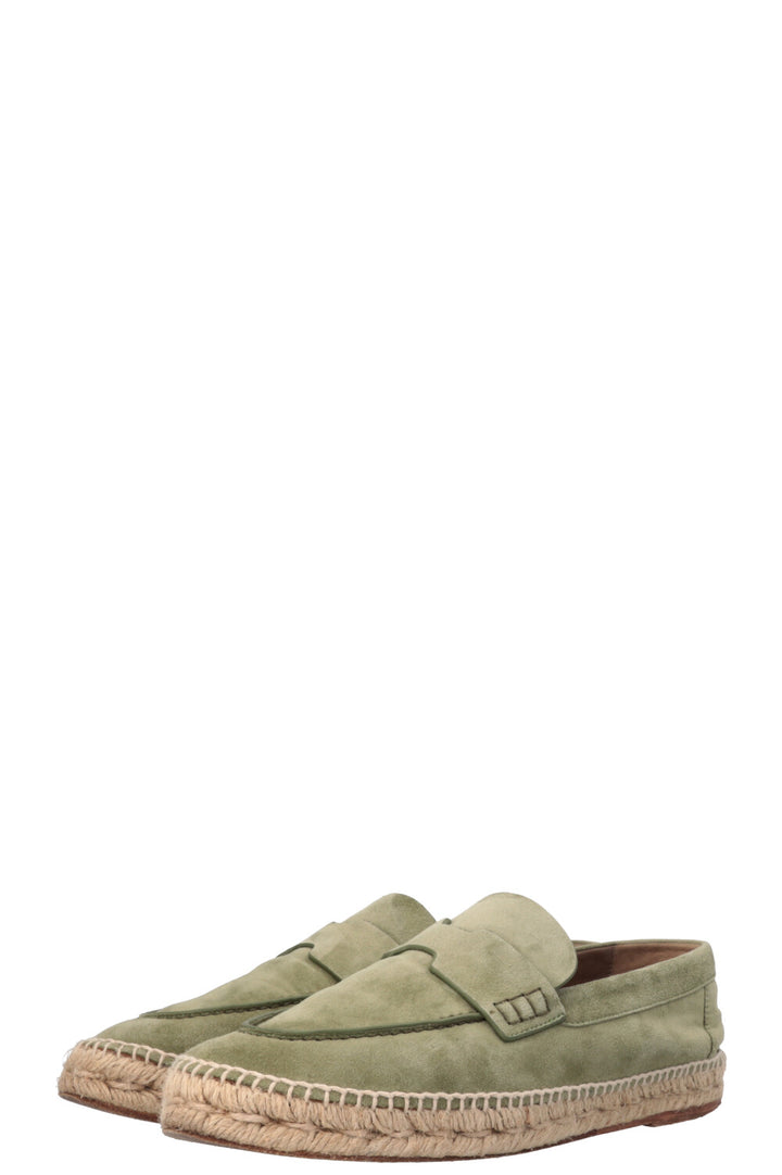 HERMÈS Trip Espadrilles Suede Green