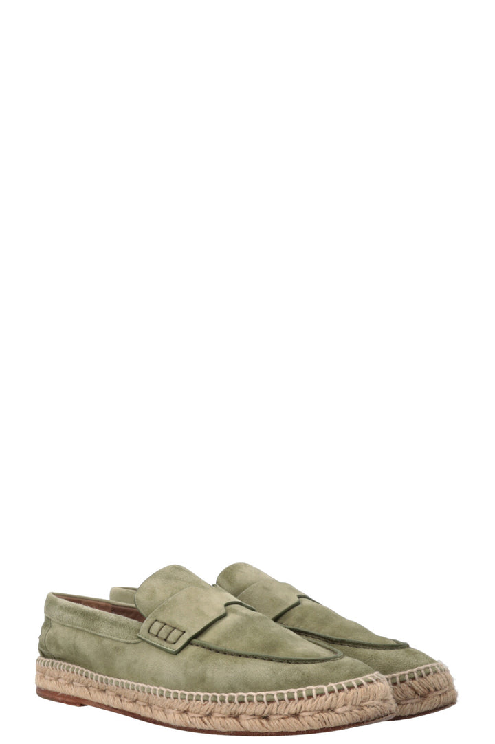 HERMÈS Trip Espadrilles Suede Green
