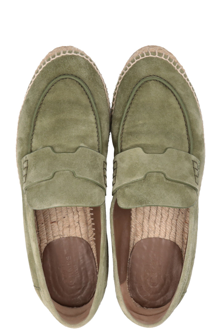 HERMÈS Trip Espadrilles Suede Green