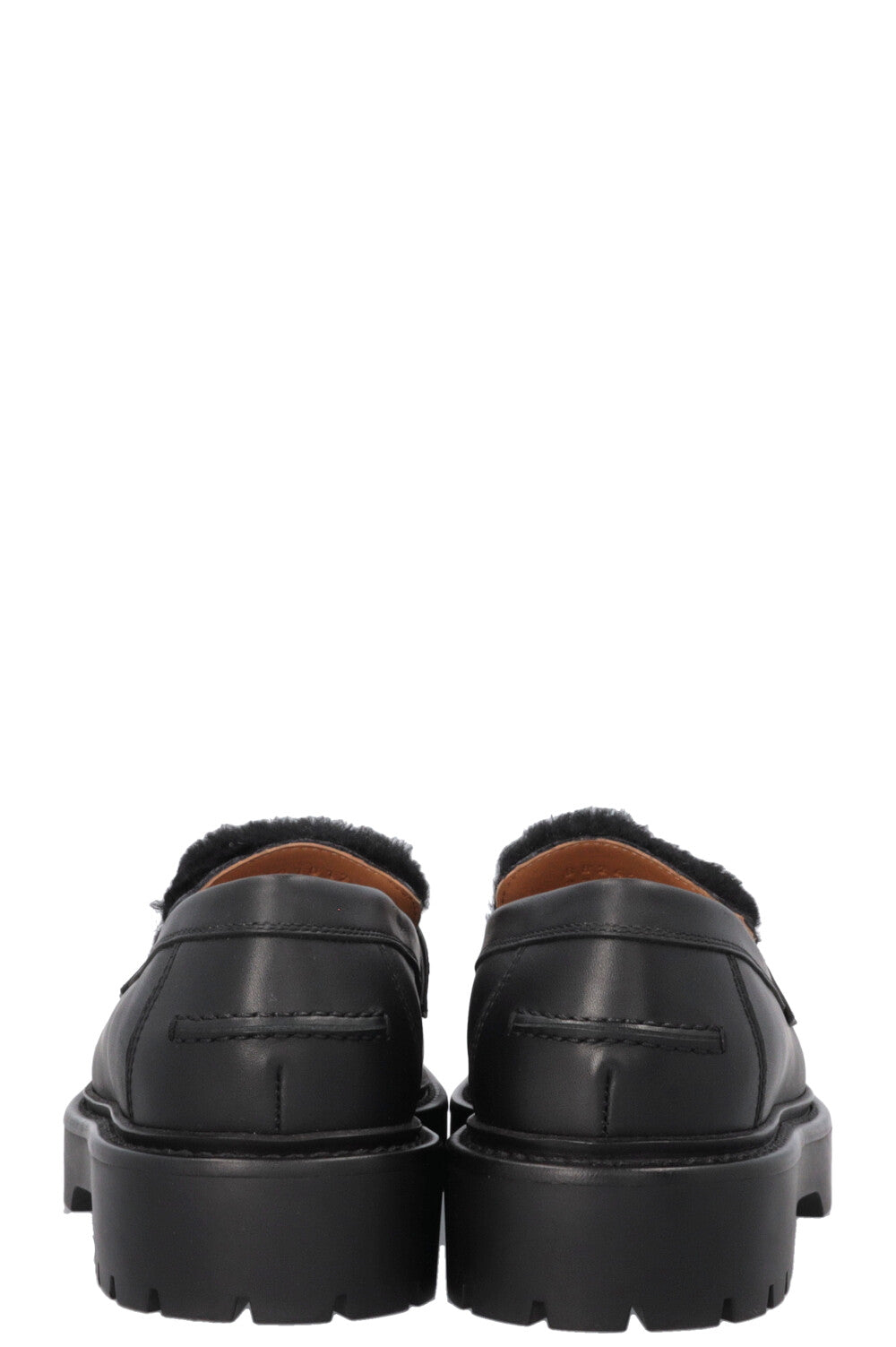 HERMÈS Icône Shearling Loafers Black