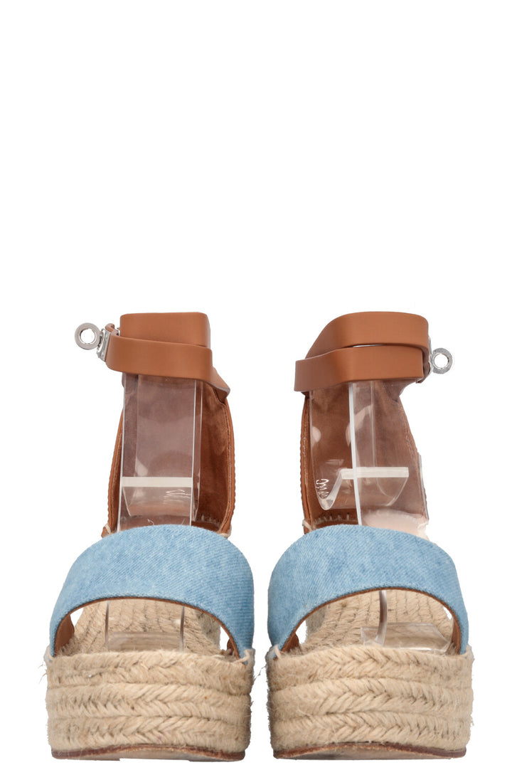 HERMÈS Tipoli Espadrilles Wedges Denim Blue