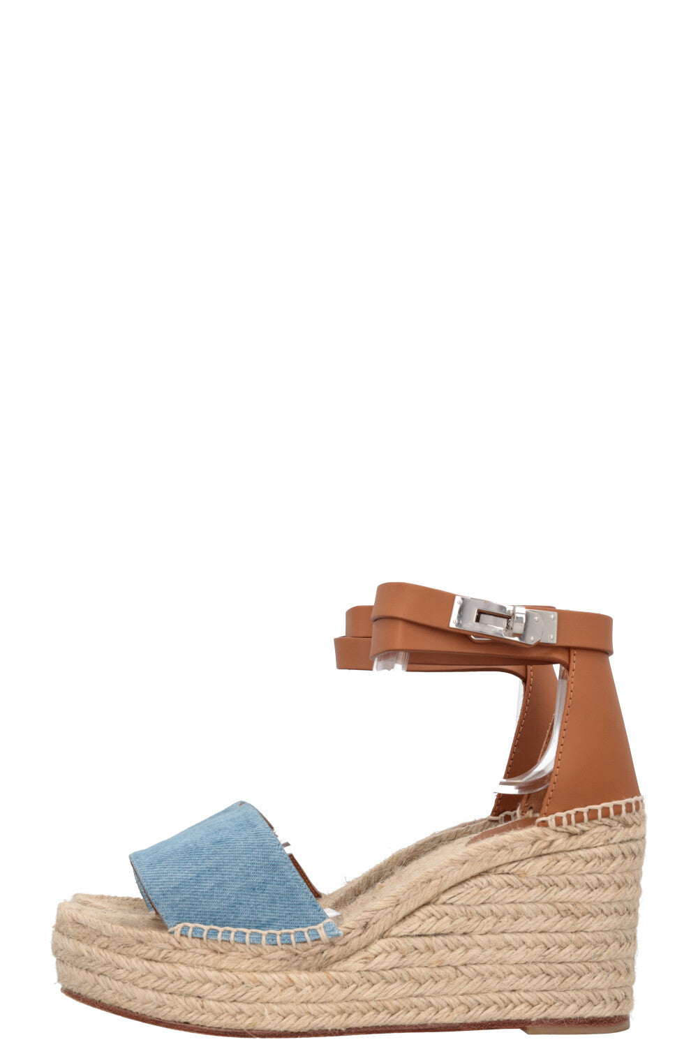 HERMÈS Tipoli Espadrilles Wedges Denim Blue