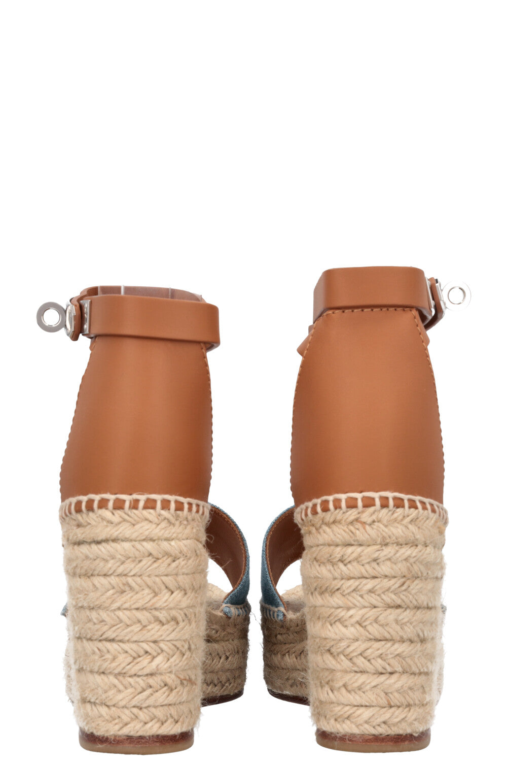 HERMÈS Tipoli Espadrilles Wedges Denim Blue