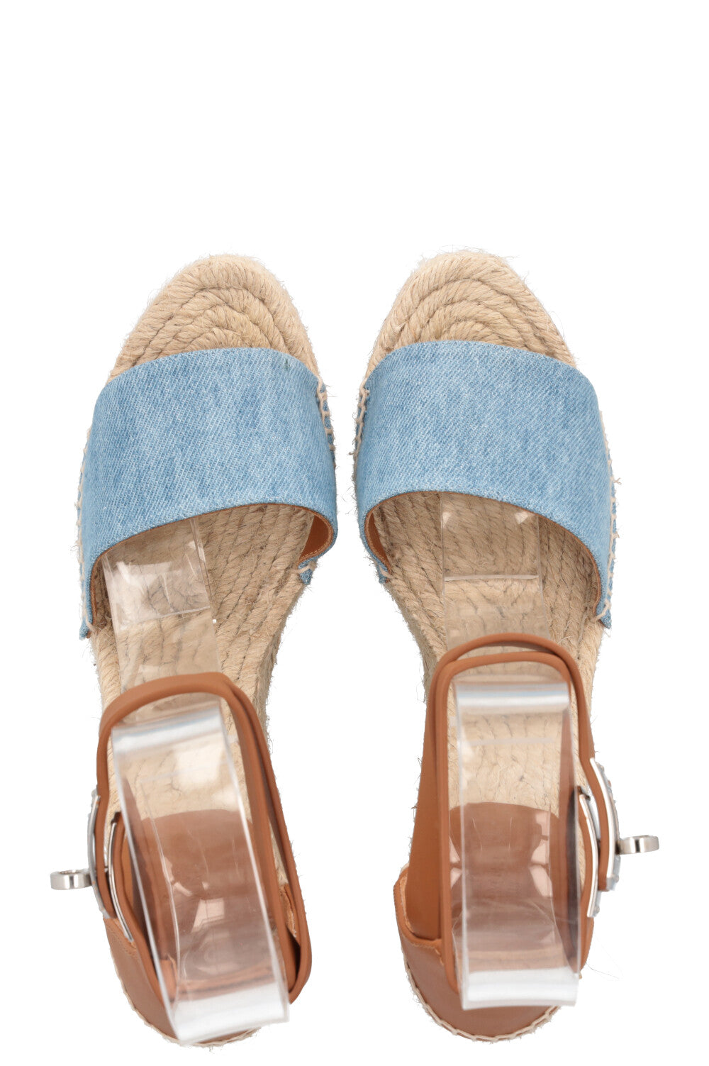 HERMÈS Tipoli Espadrilles Wedges Denim Blue