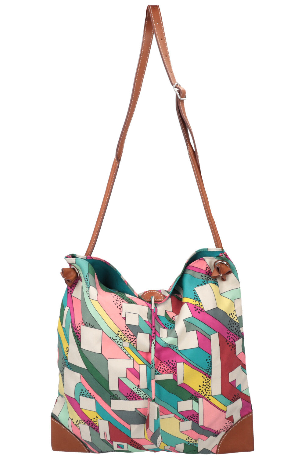 HERMES City 33 Soie Barenia Silk Multicolor