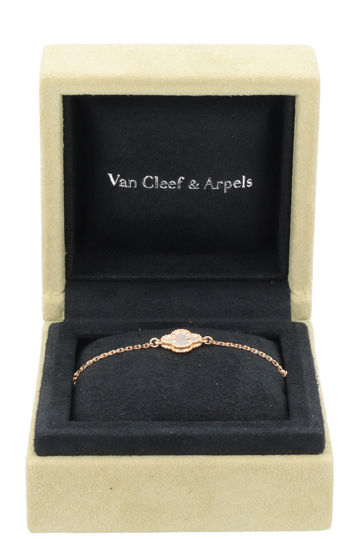 VAN CLEEF &amp; ARPELS Sweet Alhambra Bracelet Yellow Gold MOP