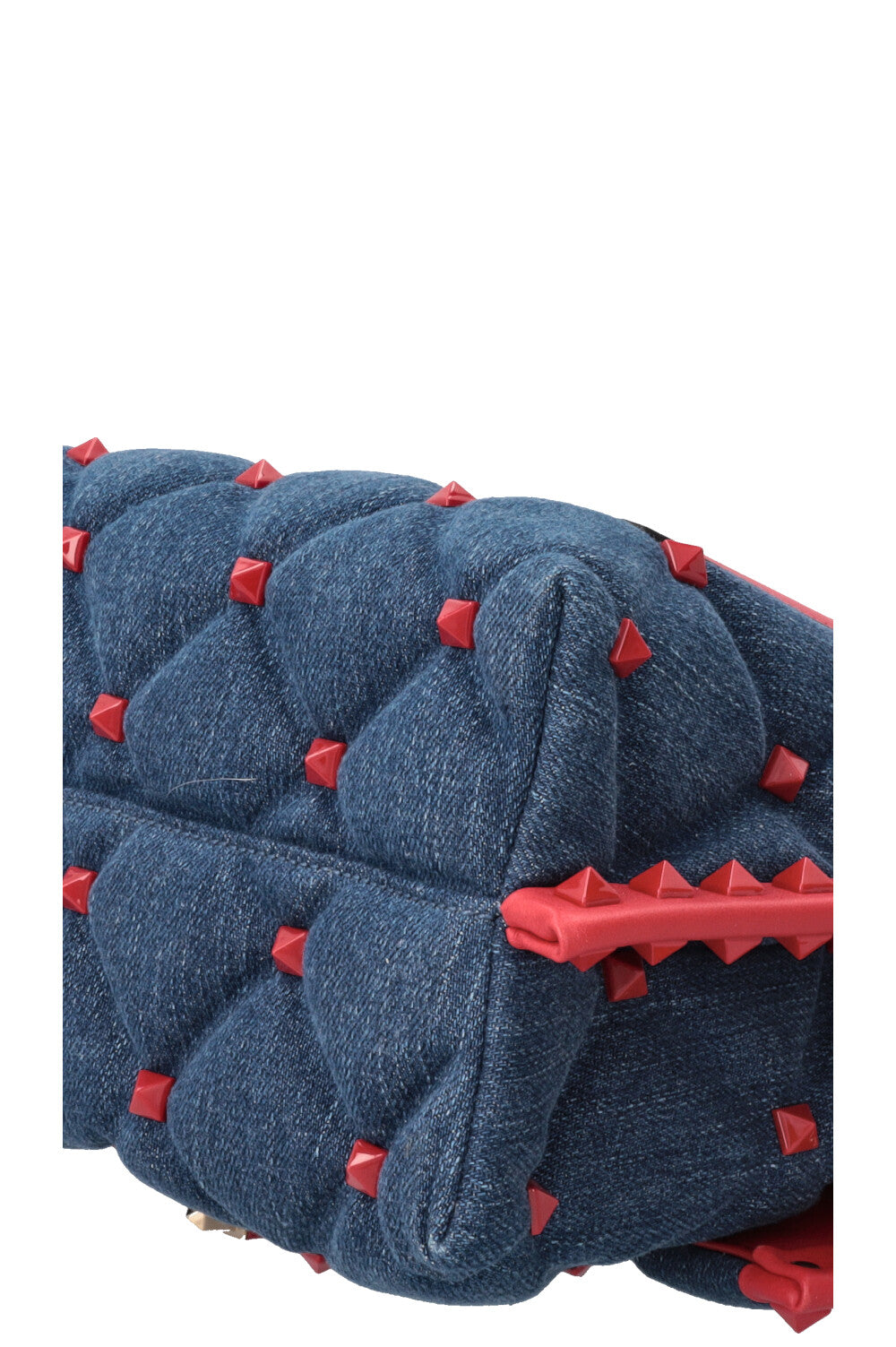 Sac à main Candystud VALENTINO en denim rouge
