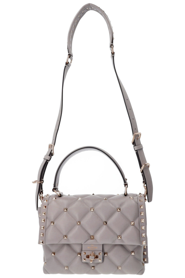 Sac à main Candystud VALENTINO gris