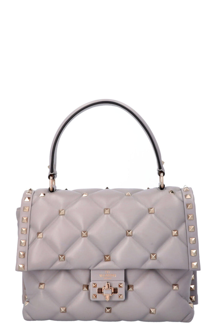 Sac à main Candystud VALENTINO gris