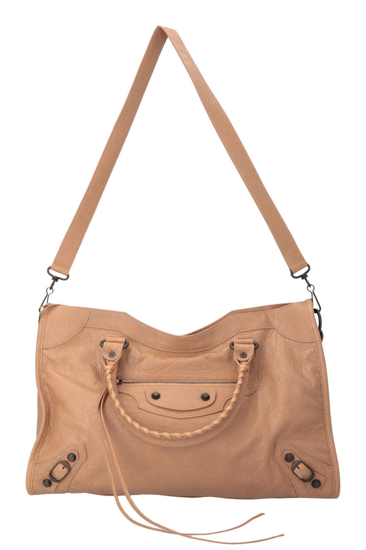 BALENCIAGA Medium City bag Leather Beige