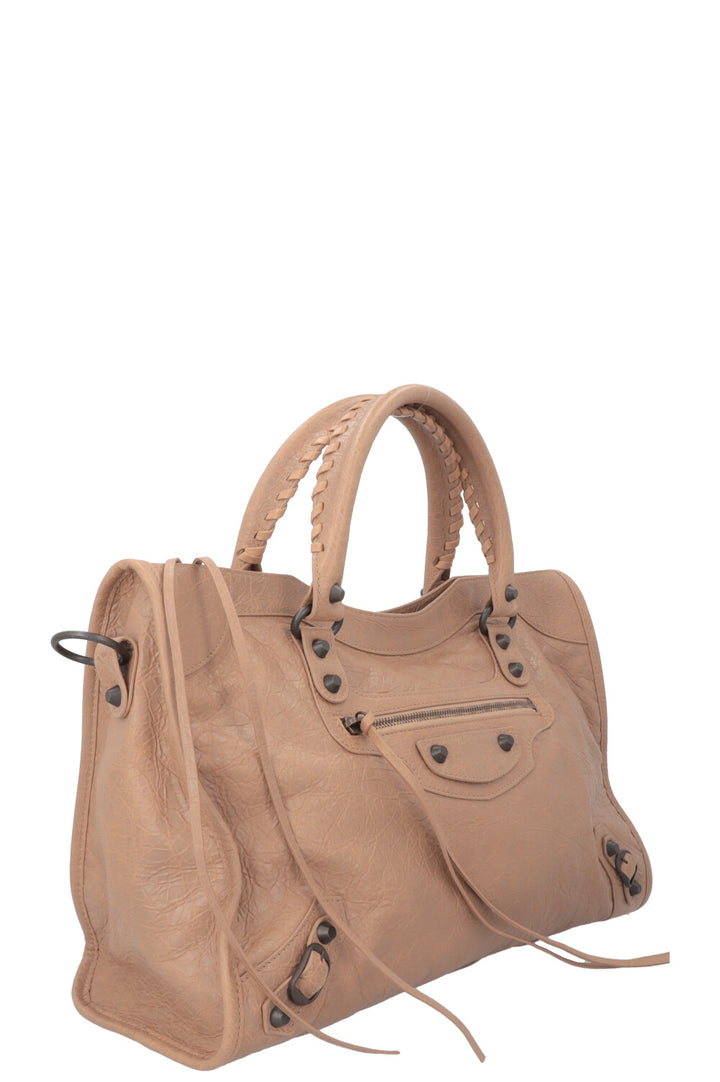 BALENCIAGA Medium City bag Leather Beige