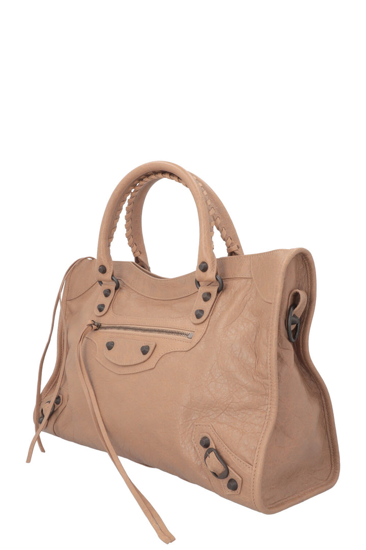 BALENCIAGA Medium City bag Leather Beige