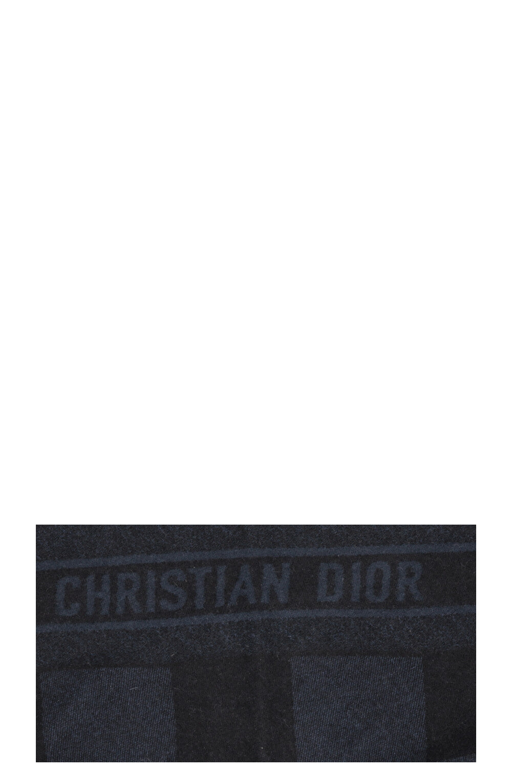CHRISTIAN DIOR Triangle Scarf Cashmere Blue Black