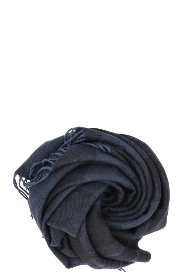 CHRISTIAN DIOR Triangle Scarf Cashmere Blue Black
