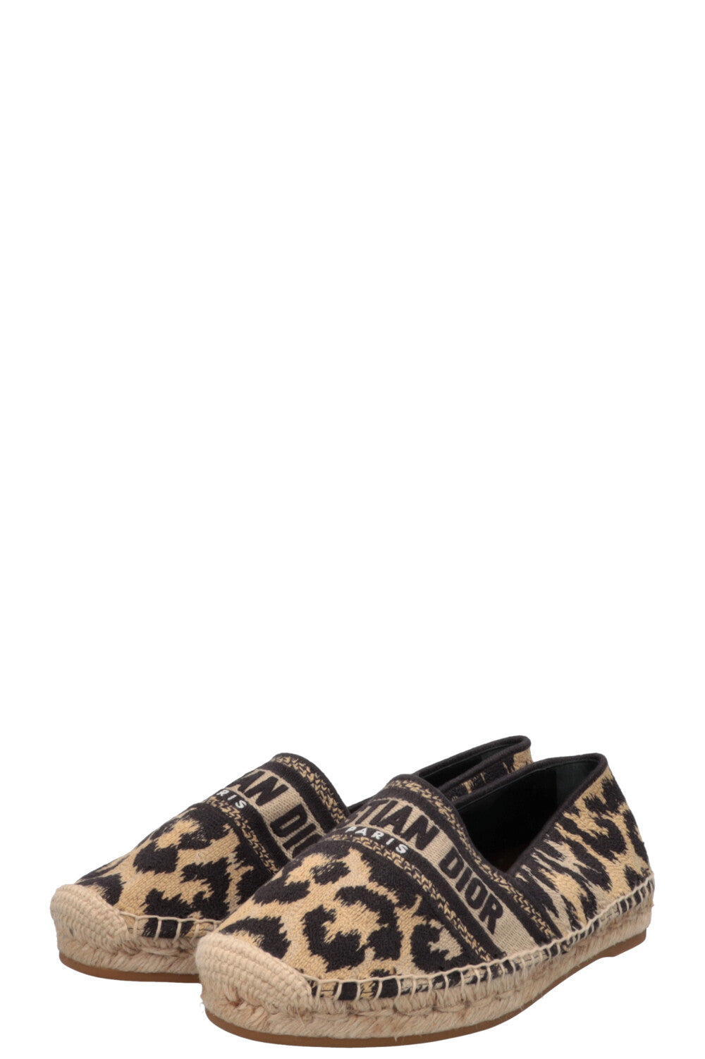 CHRISTIAN DIOR Granville Espadrilles Cheetah Beige