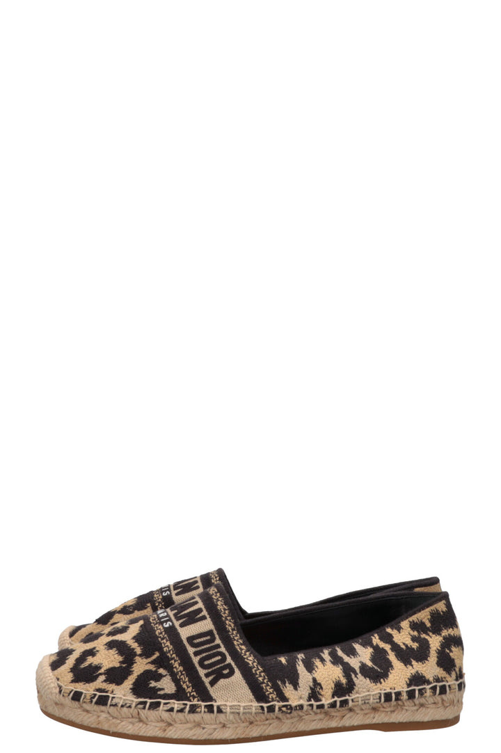 CHRISTIAN DIOR Granville Espadrilles Cheetah Beige