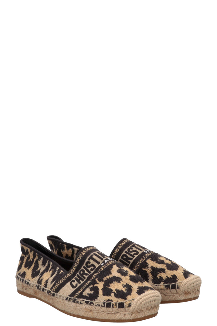 CHRISTIAN DIOR Granville Espadrilles Cheetah Beige