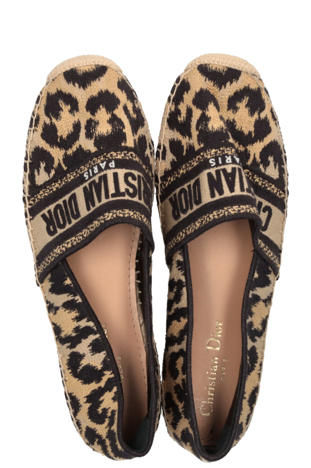 CHRISTIAN DIOR Granville Espadrilles Cheetah Beige